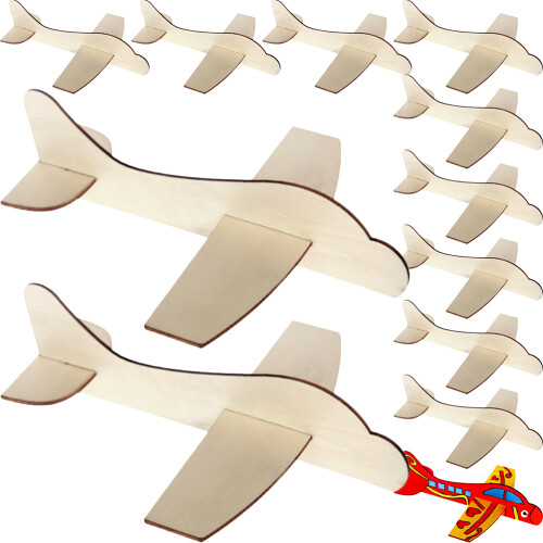 12Pcs Flygplan Modell Byggbar Ej Målad För Pojkar Flickor 2