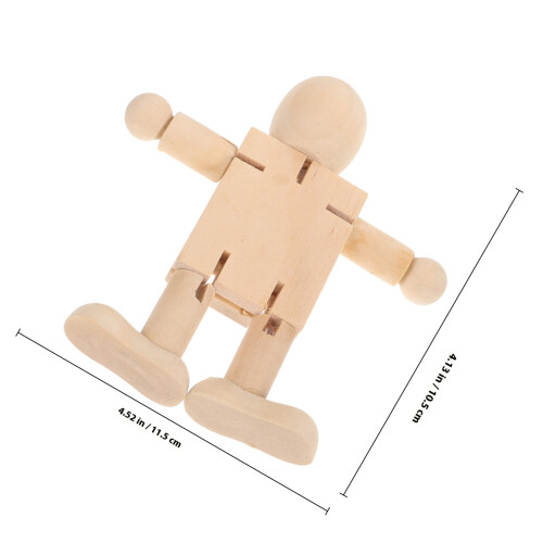 2 Delar Träfigur , Skrivbordsdekorationer 1