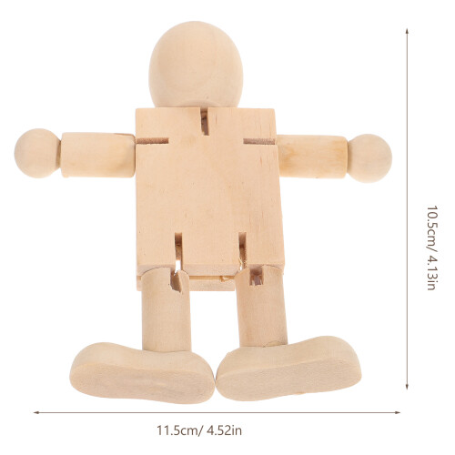 2 Delar Träfigur , Skrivbordsdekorationer 2