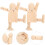 2 Delar Träfigur , Skrivbordsdekorationer 8