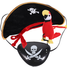 1 Set Hallowe'en Pirat Kostym Pirathatt Ögonmask Och