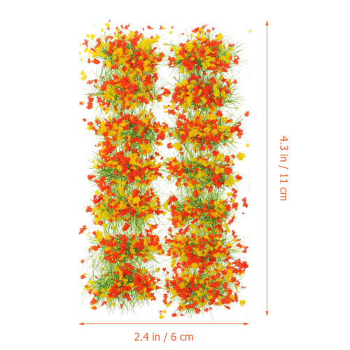 Låda Blomsterkluster Vegetationsgrupper Grästuvor För Statisk Modell 1
