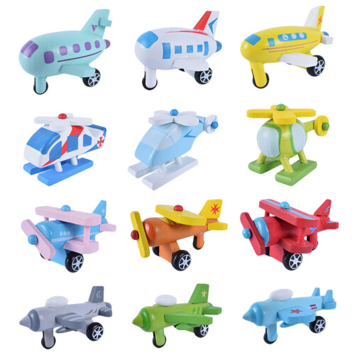 12Pcs Barn Mini Flygplan Leksak Premium 1