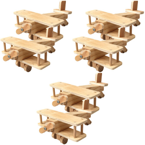 6 Sett Träpussel 3D Modellspel Utbildande Leksak För Barn 2