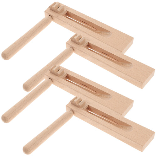 4Pcs Träkastanjetoyor Rotationskastanjeter För Barn 2