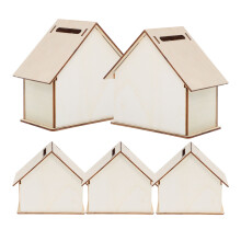 5Pcs Oavslutade Sparsgrisar Barn Diy Myntbank Växelbehållare