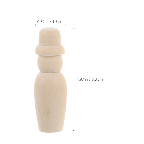 60Pcs Slöjd Trädockor Handmålade Träfigurer För Barn 1