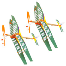6 Pcs Gummibanddriven Flygplanssegelplaneringsmaterial Diy Sats