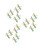 6 Pcs Gummibanddriven Flygplanssegelplaneringsmaterial Diy Sats 5