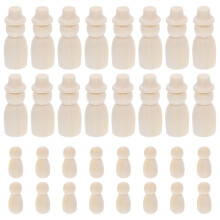 30 Delar Leksakshandduk För Barn, Träfigur Fästnitar