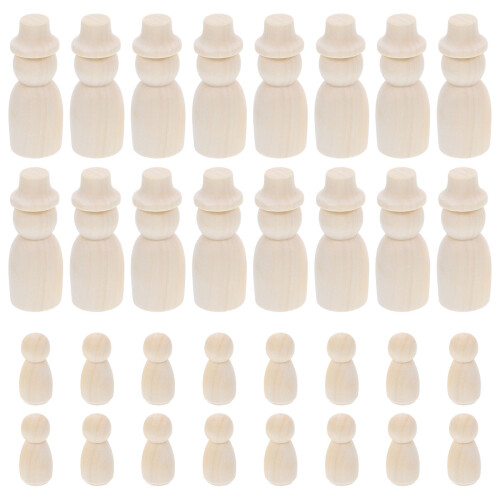 30 Delar Leksakshandduk För Barn, Träfigur Fästnitar