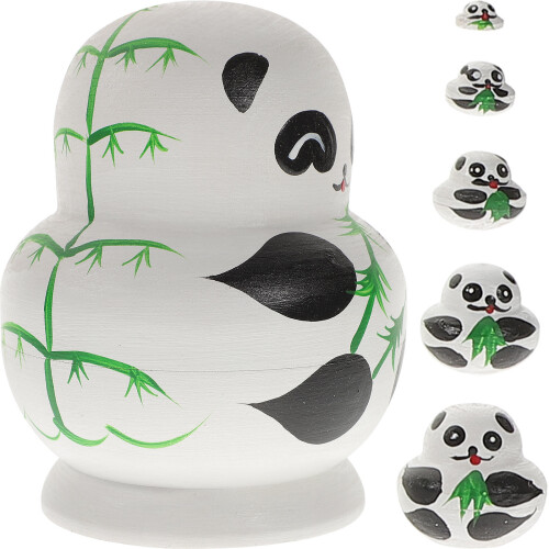 10Pcs Mage Panda Målade Näschtända Ryska Leksakssatser 2