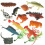 12Pcs Sorterade Ocean Havsdjur Figurer Realistiska 10