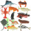 12Pcs Sorterade Ocean Havsdjur Figurer Realistiska 3