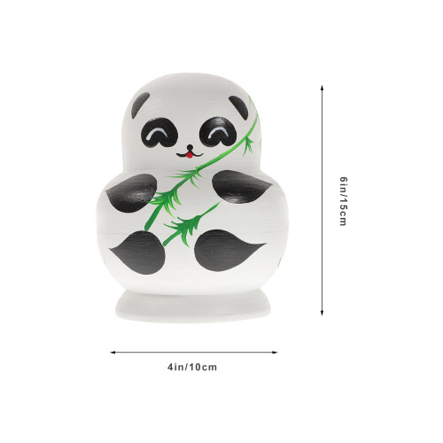 10Pcs Mage Panda Målade Näschtända Ryska Leksakssatser 1