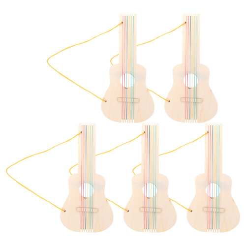 5St Okmålade Trägitarrer För Barn – Musikinstrument 2