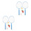 2 Racchette Badminton con Palline per Sport 8