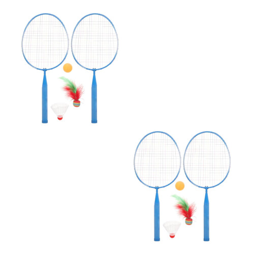2 Racchette Badminton con Palline per Sport 1