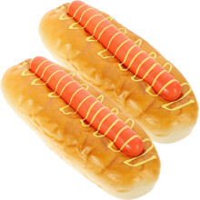 2 St Stympad Modell Mat Rekvisita Falsk Köttburgare