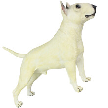 Bull Terrier Modell Stående Simulerad Hund Falsk