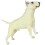 Bull Terrier Modell Stående Simulerad Hund Falsk 1