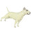 Bull Terrier Modell Stående Simulerad Hund Falsk 6
