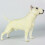 Bull Terrier Modell Stående Simulerad Hund Falsk 10