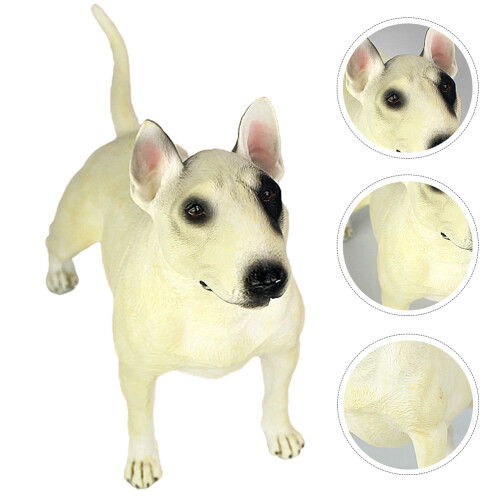 Bull Terrier Modell Stående Simulerad Hund Falsk 1