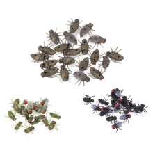 60Pcs Falska Blomflugor Skämtleksaker Simulerade Flugor Halloweenskämt