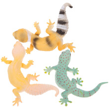 3Pcs Falska Geckomodeller Realistiska Djurfikurer