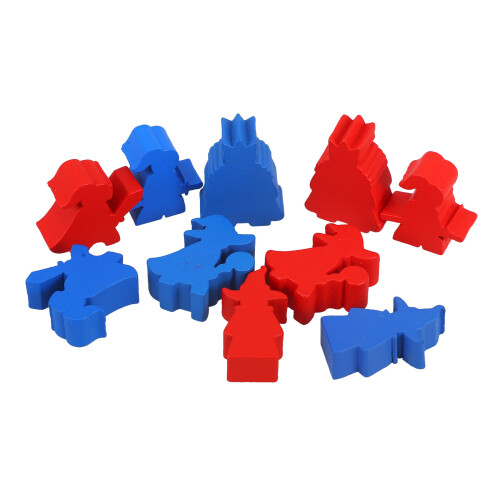 10Pcs Schackpjäser Små Brädspelsmaterial Blandad Stil