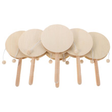 6Pcs Diy Rattle Trummor I För Barn Måla 17Cm X 9,4Cm