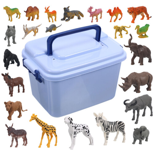 1 Set 58 Delar Plastdjur För Barn 1