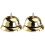 2 St Mottagningsklocka Handtryck Restaurang Service (Guld) 1
