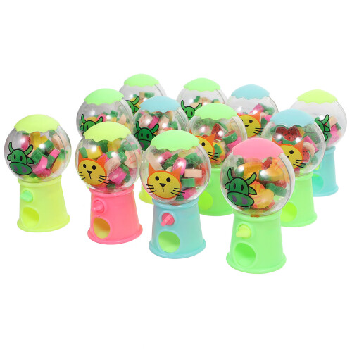 12Pcs Radgummi Maskiner Leksaker Barn Studenter Skrivmaterial