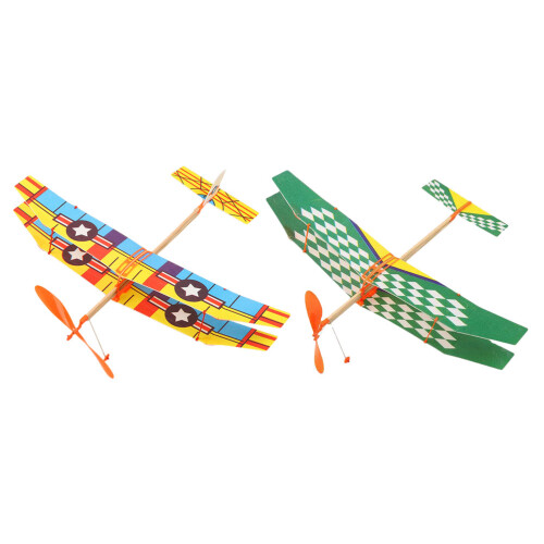 6 Stycken Gummibanddriven Flygplan Modell För Barn 1
