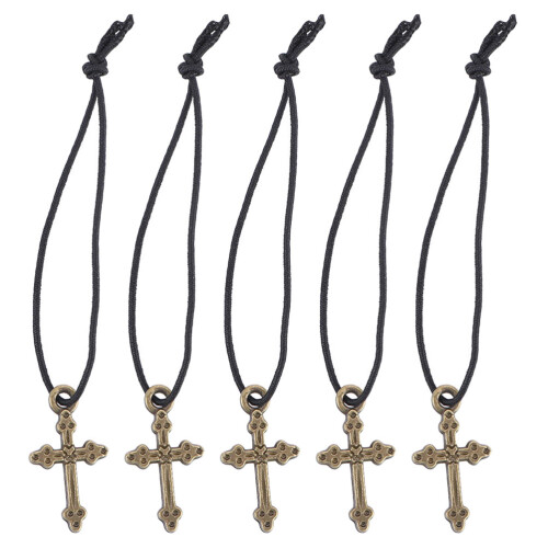 5Pcs Dockhalsband För , Mini Legeringshalsband, Dockkors