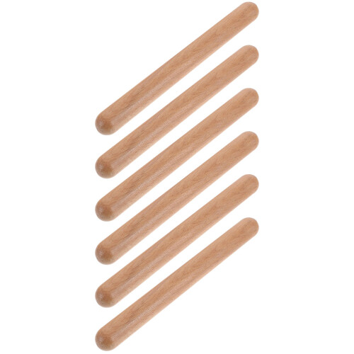 6 Pcs Trärytmkäppar För Barn Musikalkäppar Klassrumsaccessoar 2