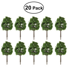 20Pcs 9 Cm Landskapsmodell Trädd, Simulerade (Mörkgröna)
