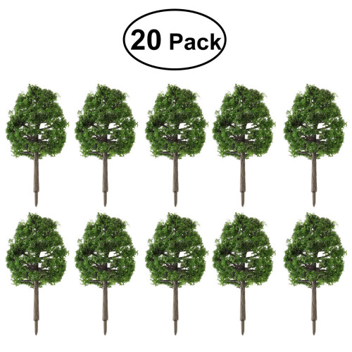 20Pcs 9 Cm Landskapsmodell Trädd, Simulerade (Mörkgröna)