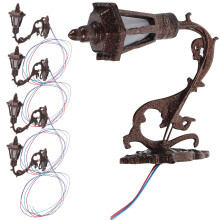 5Pcs Sandbordets Miniaturlampa Vägglampa Dockskåpsprydnad
