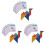 3Pcs Finbemannade Barn Tangram Träpussel Leksaker 2