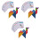 3Pcs Finbemannade Barn Tangram Träpussel Leksaker 3