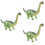 3St Simulation Dinosaurie Modell Vinyl Figur Utbildningsmodell 8