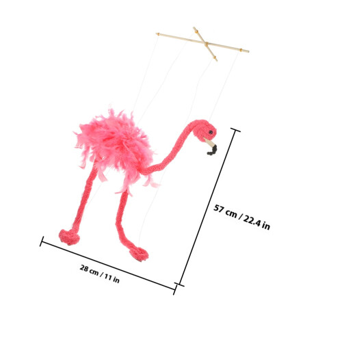 2 St Stringdjursdocka Flamingo 1