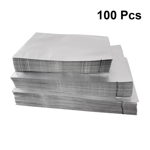 100Pcs Silver Mylar Påsar 9X13 För Matförvaring