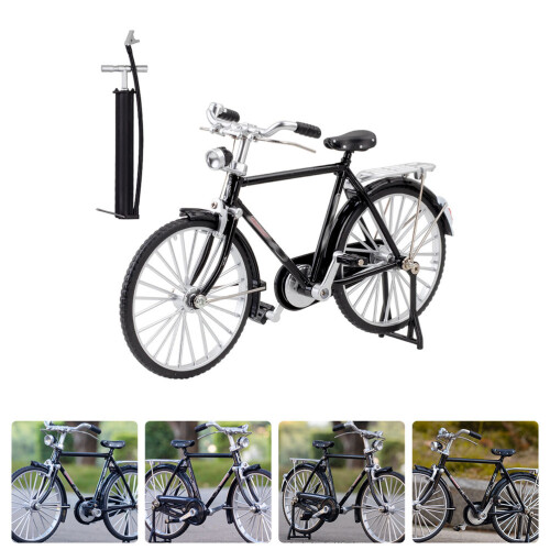 1 Set Cykelmodell I Legering, Vintage Luftpump, För 2