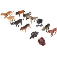 12Pcs Realistiska Miniatyrmodeller Av Afrikanska