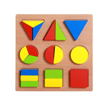 2 Set Geometriska Forminlägg Brädpussel Lektoysparbräda