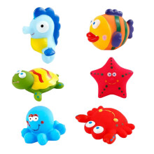 6Pcs Ocean Life Badleksak Set För , Spädbarn, Nyfödd